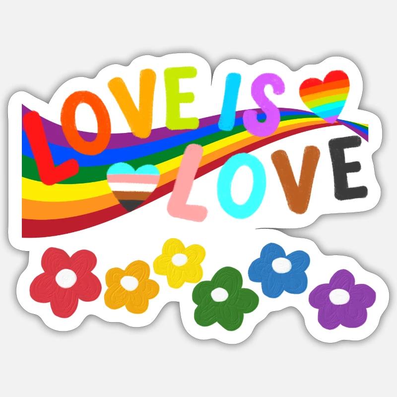 Pride - Sticker Größe S (10 x 10 cm) - Mattweiß