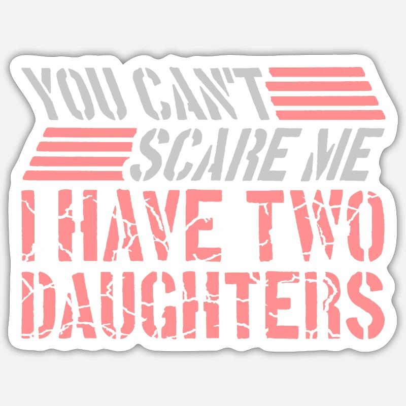 I have two daughters - Sticker size S (10 x 10 cm) - white matte