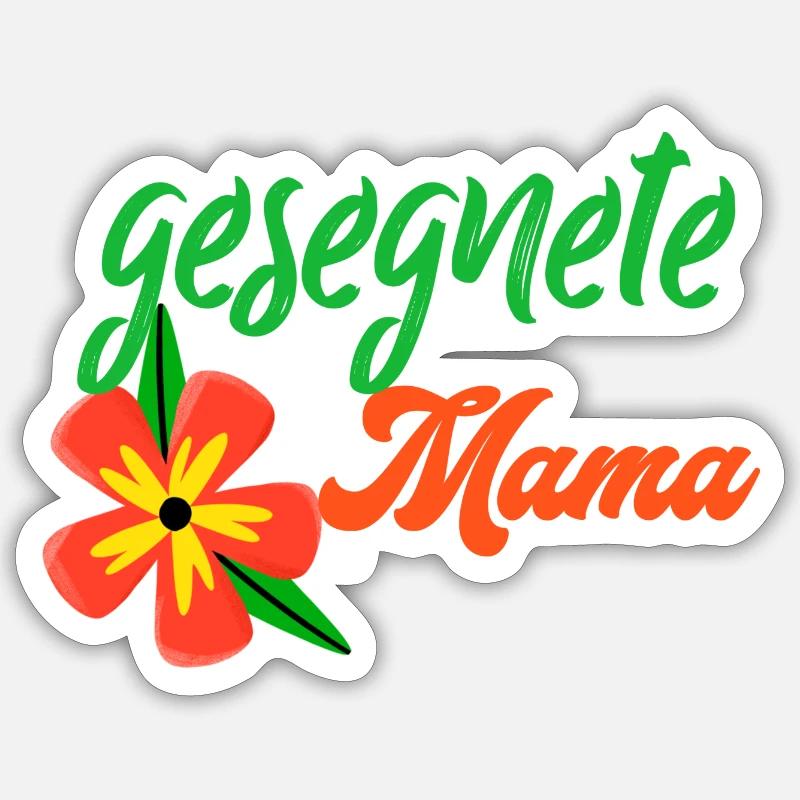 Gesegnete Mama - Sticker Größe S (10 x 10 cm) - Mattweiß