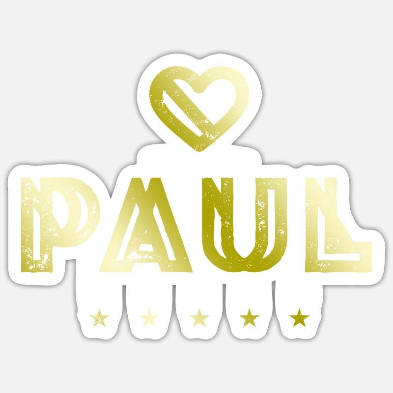 Paul Herz - Sticker taille S (10 x 10 cm) - blanc mat