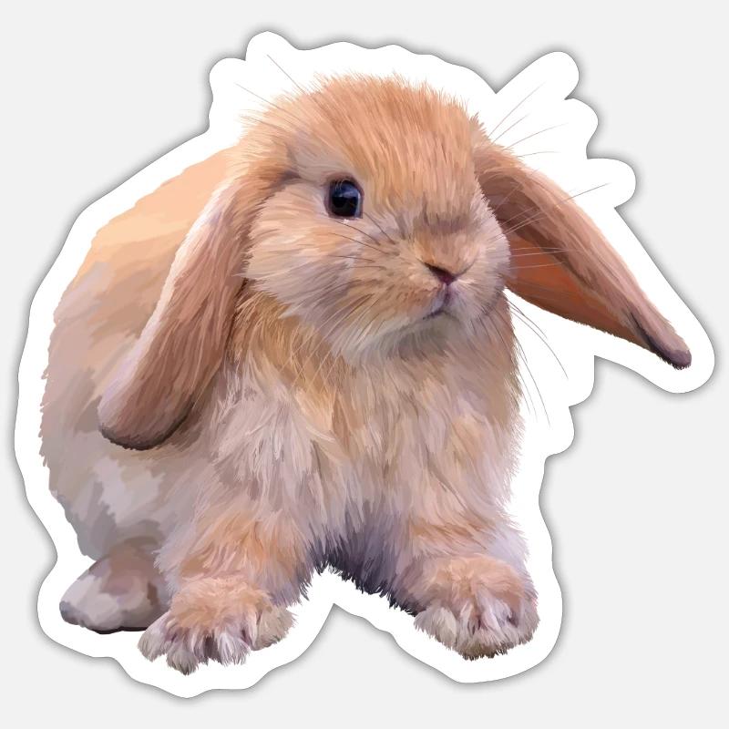 Rabbit - Sticker size S (10 x 10 cm) - white matte