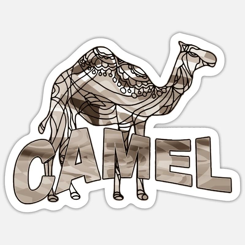 Camel - Sticker size S (10 x 10 cm) - white matte
