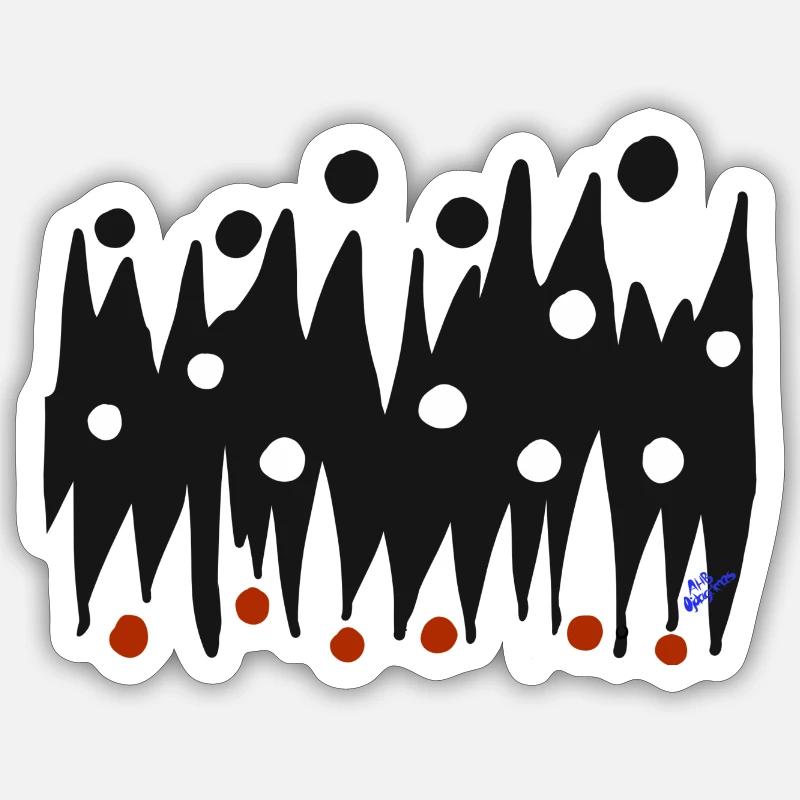 Discussion between two. Sticker size S (10 x 10 cm)