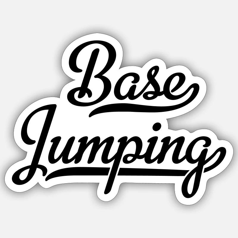 Base jump - Sticker taille S (10 x 10 cm) - blanc mat
