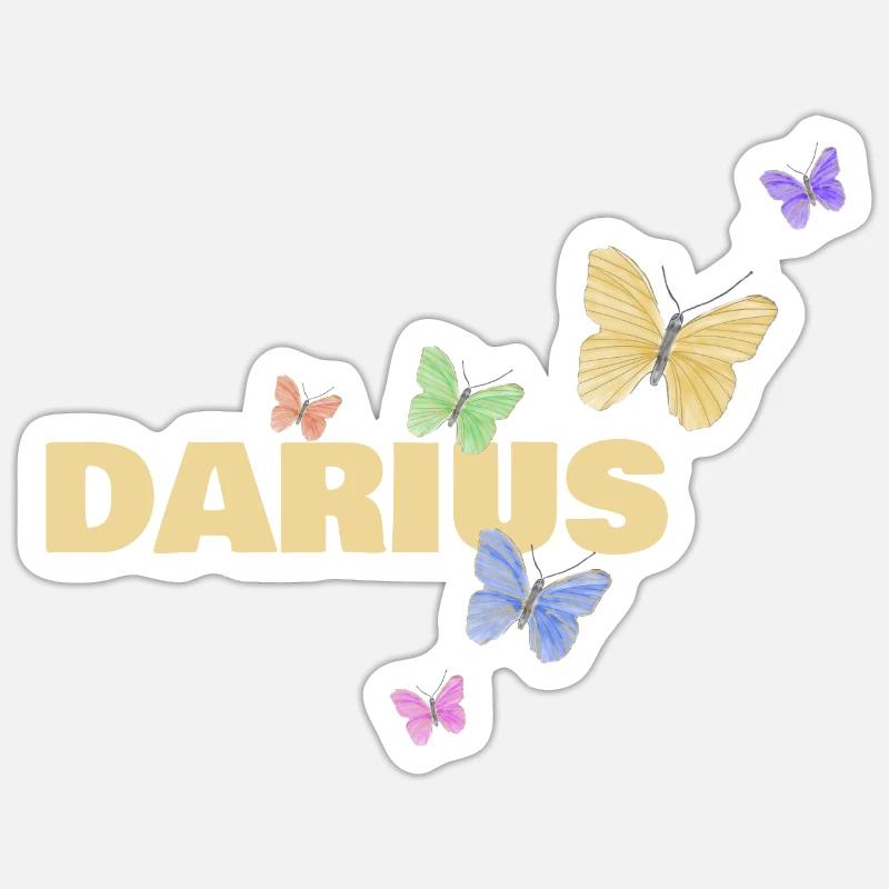Darius - Sticker size S (10 x 10 cm) - white matte