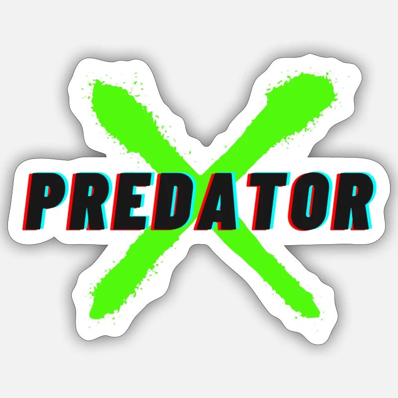 Predator - Sticker Größe S (10 x 10 cm) - Mattweiß