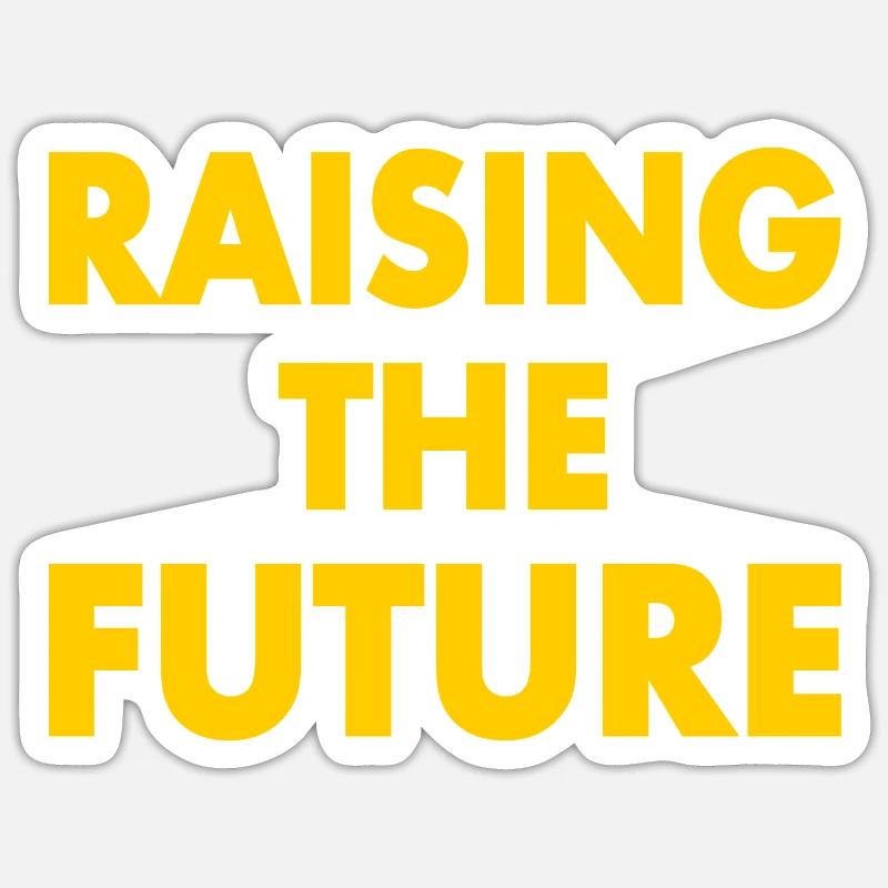 Raising the future - Sticker Größe S (10 x 10 cm) - Mattweiß