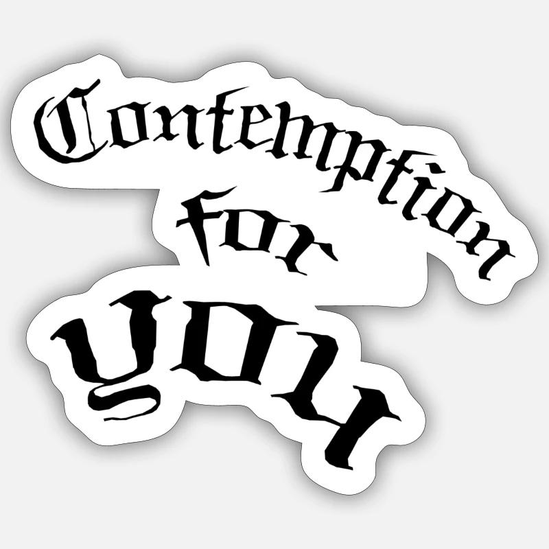 Mépris pour vous - Sticker taille S (10 x 10 cm) - blanc mat