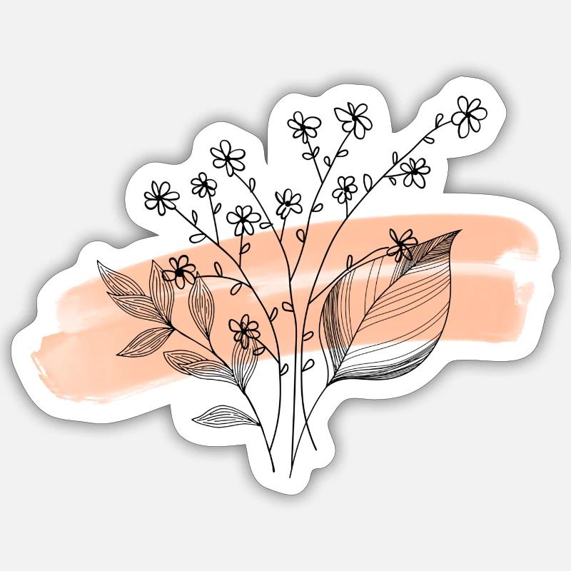 flower - Sticker Größe S (10 x 10 cm) - Mattweiß