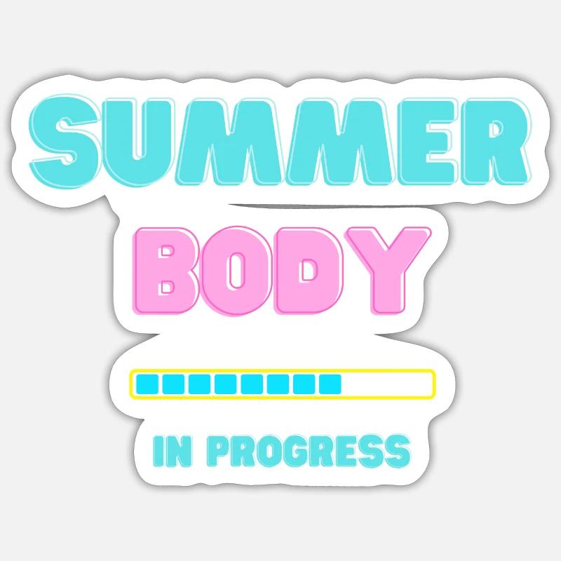 SUMMER BODY in progress Sticker taille S (10 x 10 cm)