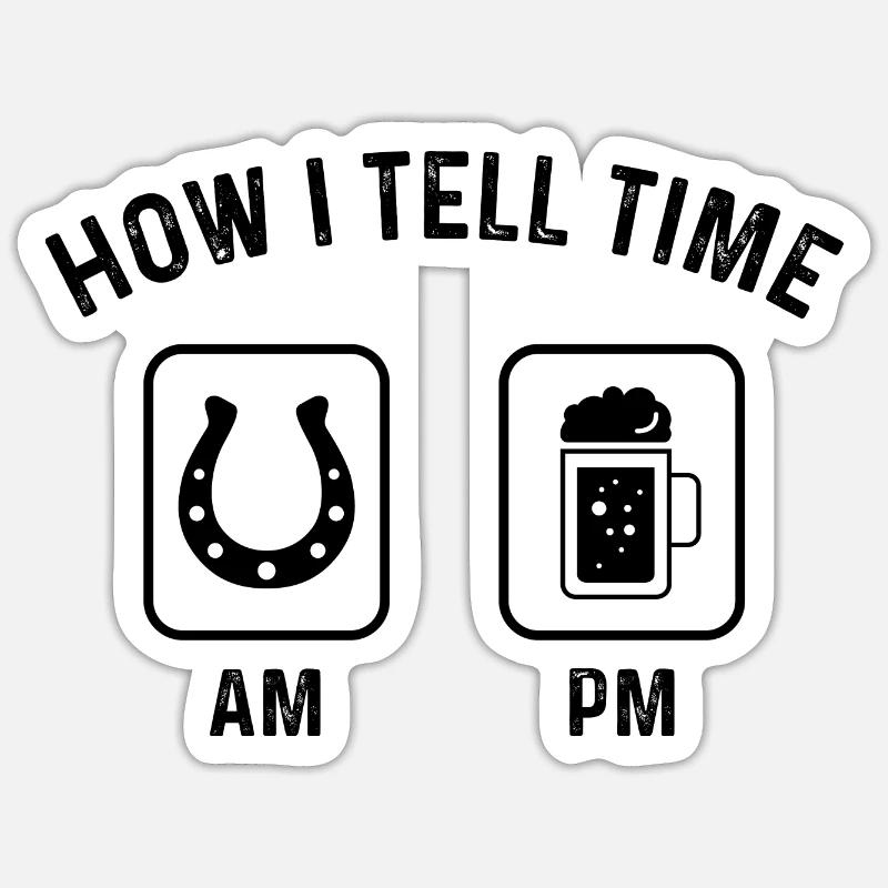 Wie sage ich Zeit am PM 2 - (2) Sticker Größe S (10 x 10 cm)