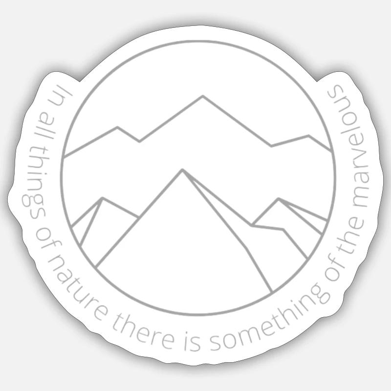 Nature Mountains - Sticker size S (10 x 10 cm) - white matte