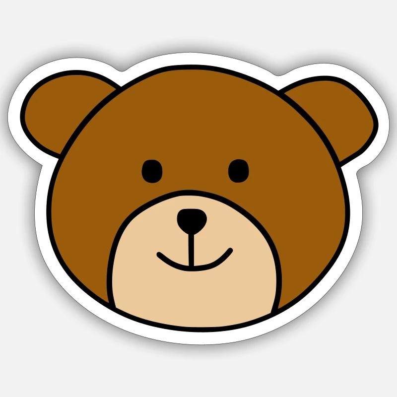 Cute bear - Sticker Größe S (10 x 10 cm) - Mattweiß