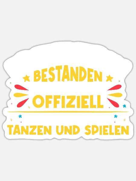 Erzieherin bestanden ich darf jetzt offiziell - Sticker Größe S (10 x 10 cm) - Mattweiß