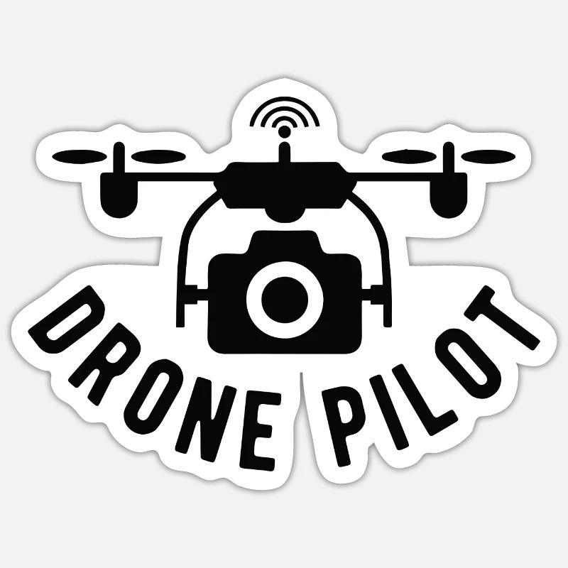 Drone Drone Pilot Drone Operator Quadcopter Sticker size S (10 x 10 cm)