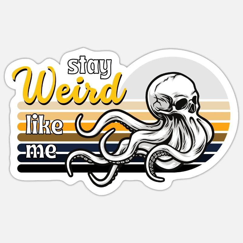Reste bizarre comme moi - Sticker taille S (10 x 10 cm) - blanc mat