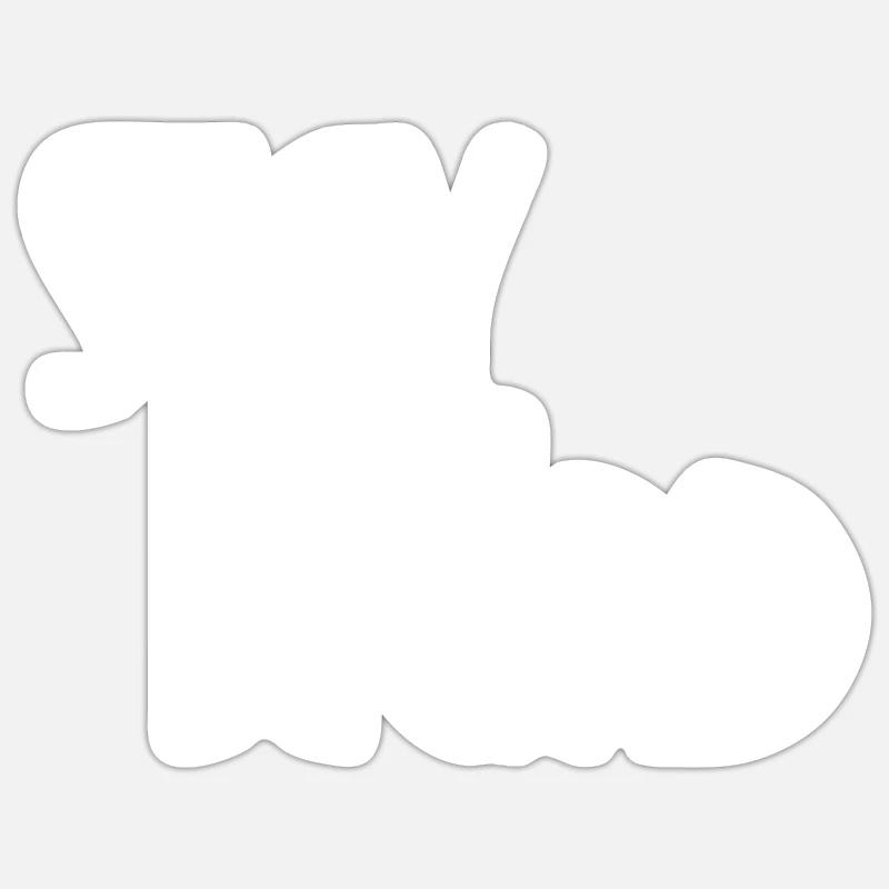 rester bizarre - Sticker taille S (10 x 10 cm) - blanc mat