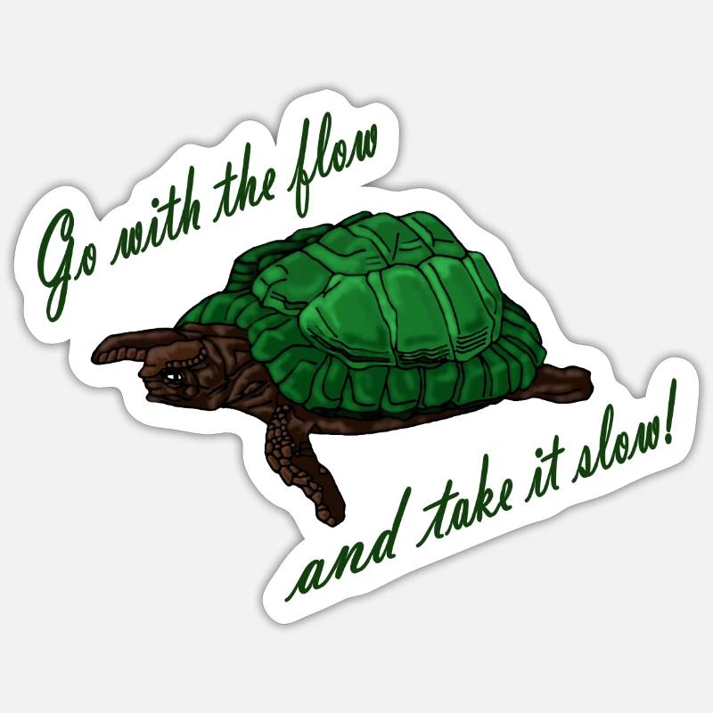 Go with the flow Sticker size S (10 x 10 cm)