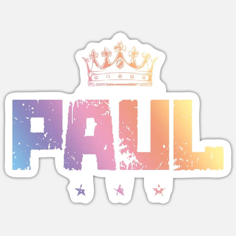 Paul - Sticker taille S (10 x 10 cm) - blanc mat