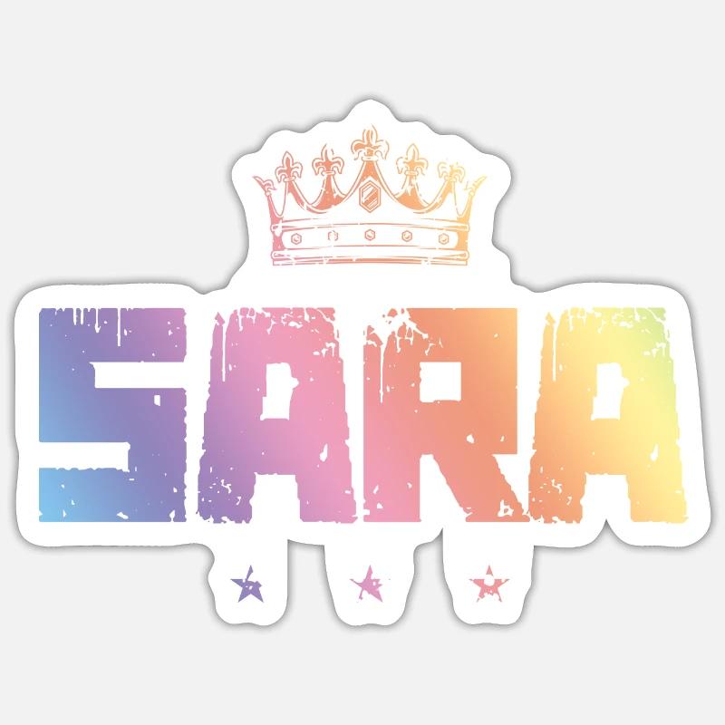 Sara - Sticker taille S (10 x 10 cm) - blanc mat