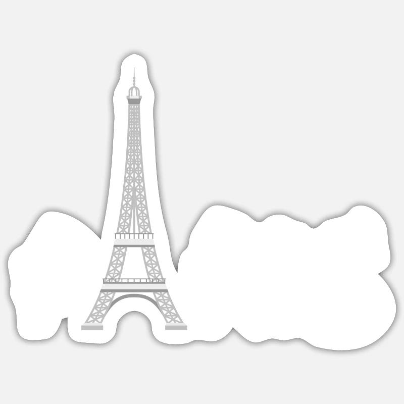 PARIS - Sticker taille S (10 x 10 cm) - blanc mat