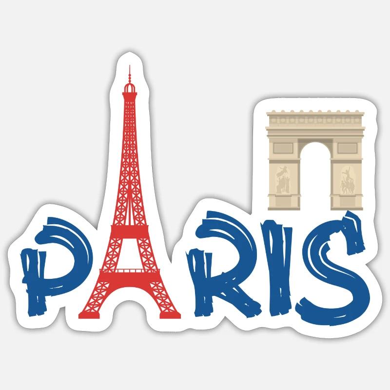 PARIS - Sticker Größe S (10 x 10 cm) - Mattweiß