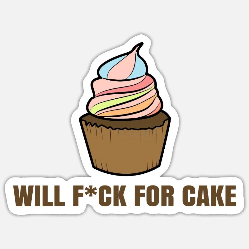 Sweets Cupcake Delicious Dessert Déclaration - Sticker taille S (10 x 10 cm) - blanc mat