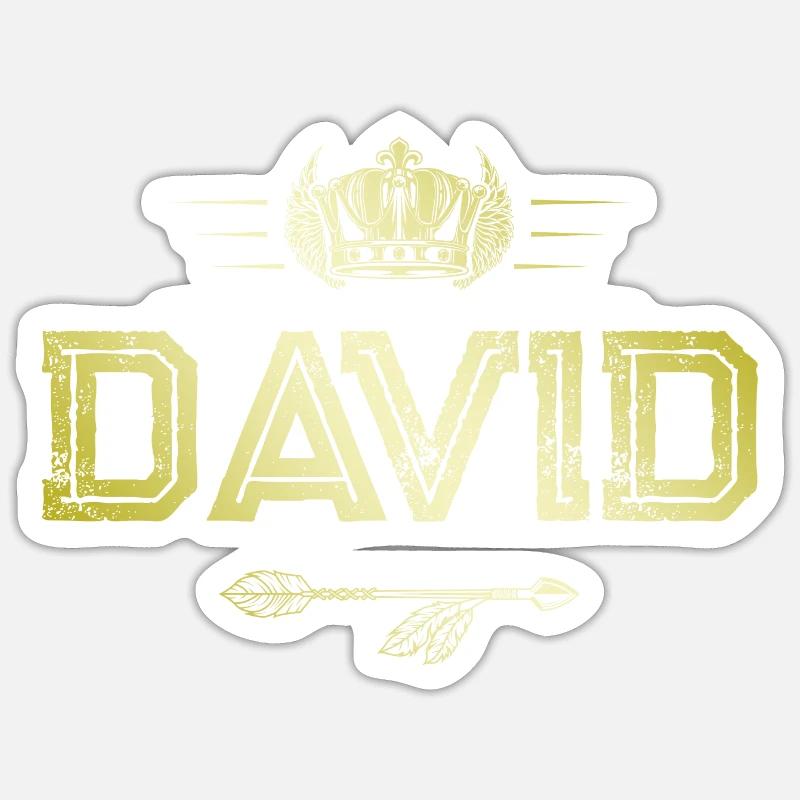 David - Sticker size S (10 x 10 cm) - white matte