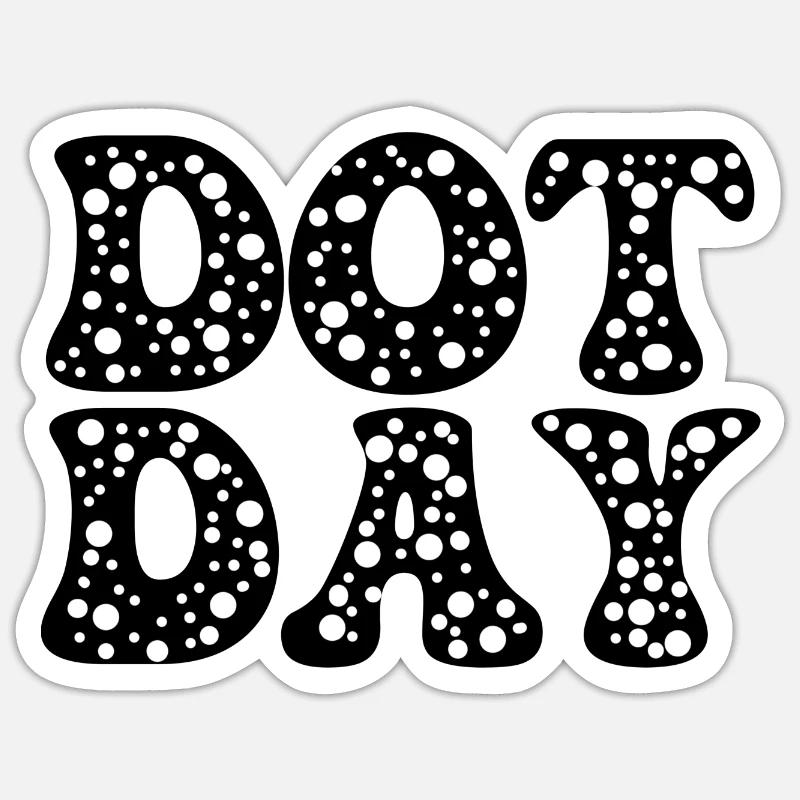 Journée des points - Points Love - Sticker taille S (10 x 10 cm) - blanc mat
