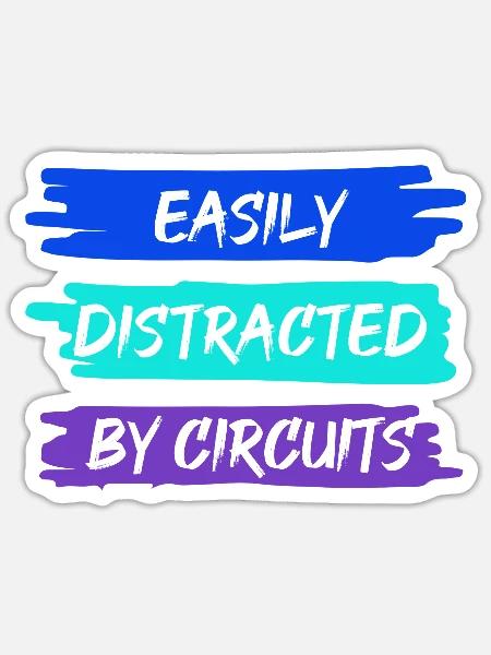 Elektroarbeiter-Schaltkreise, Spannung für - Sticker Größe S (10 x 10 cm) - Mattweiß
