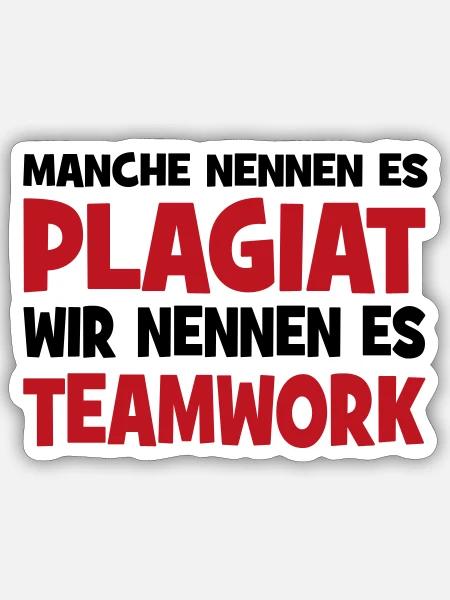 Plagiat - Sticker Größe S (10 x 10 cm) - Mattweiß