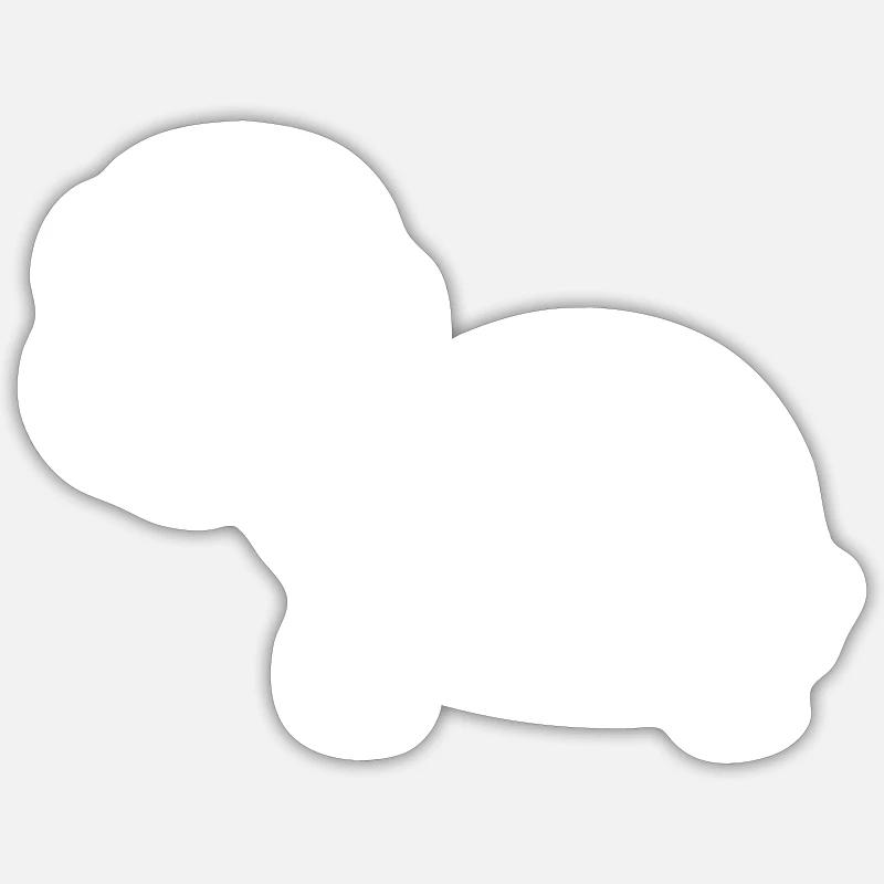 Schildkröte Comic Tier - Sticker Größe S (10 x 10 cm) - Mattweiß
