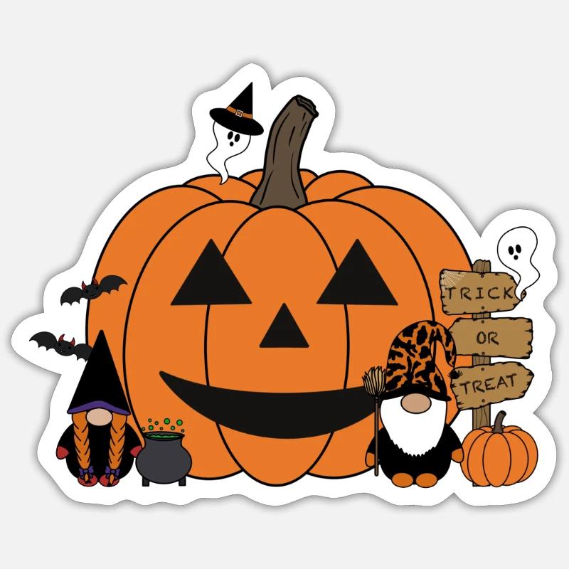 Halloween - Sticker taille S (10 x 10 cm) - blanc mat