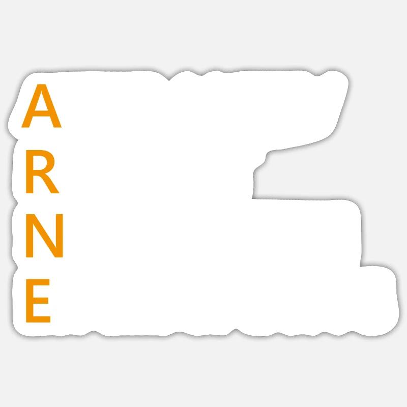 Arne Name Geschenk - Sticker Größe S (10 x 10 cm) - Mattweiß