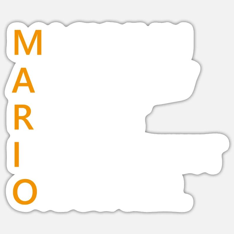 Mario Name Geschenk - Sticker Größe S (10 x 10 cm) - Mattweiß