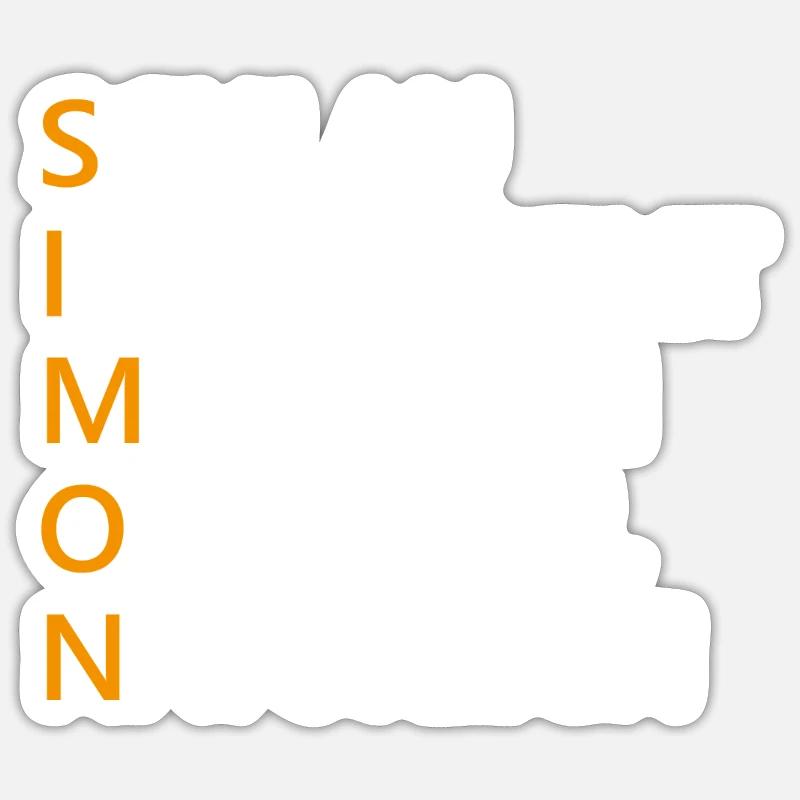 Simon Name Geschenk Sticker Größe S (10 x 10 cm)