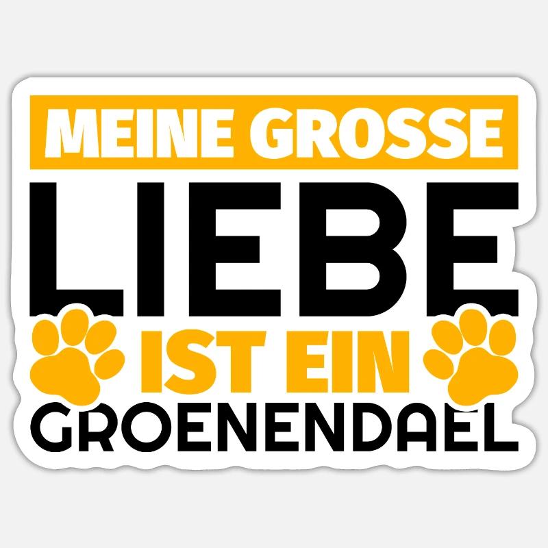 Groenendael Geschenke lustig - Sticker Größe S (10 x 10 cm) - Mattweiß