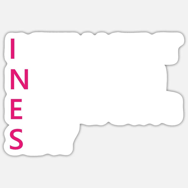 Ines Name Geschenk Sticker Größe S (10 x 10 cm)