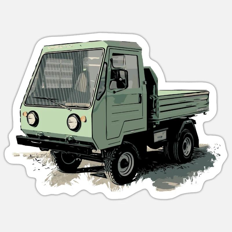 MULTICAR - Sticker Größe S (10 x 10 cm) - Mattweiß