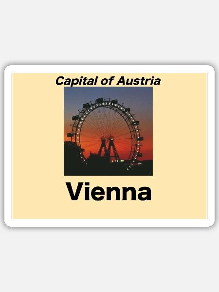 Vienna - Sticker Größe S (10 x 10 cm) - Mattweiß