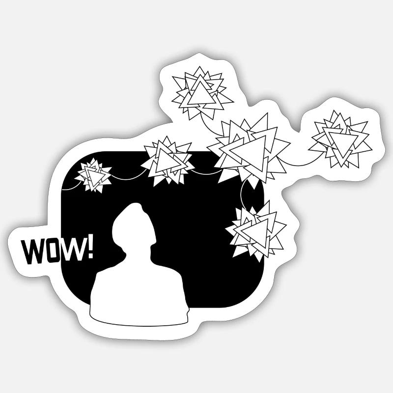 Lichterkette - Sticker Größe S (10 x 10 cm) - Mattweiß