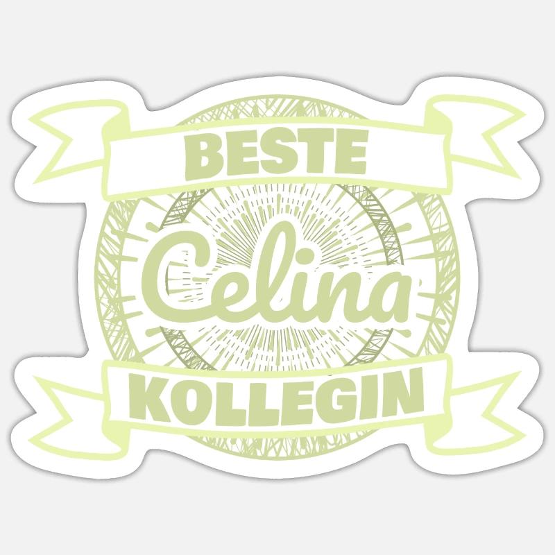 Celina - Sticker taille S (10 x 10 cm) - blanc mat