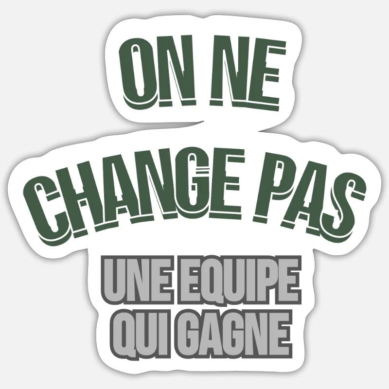 Equipe / Team - Sticker taille S (10 x 10 cm) - blanc mat