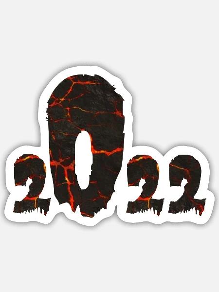 Fuck 2022 - Sticker Größe S (10 x 10 cm) - Mattweiß