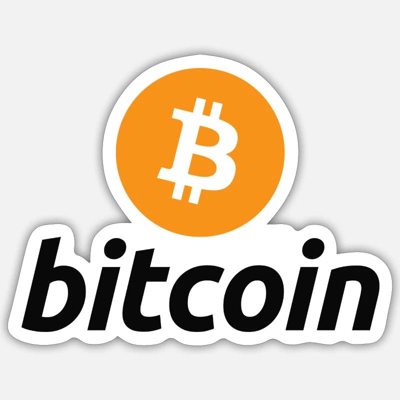 LE BITCOIN - Sticker taille S (10 x 10 cm) - blanc mat