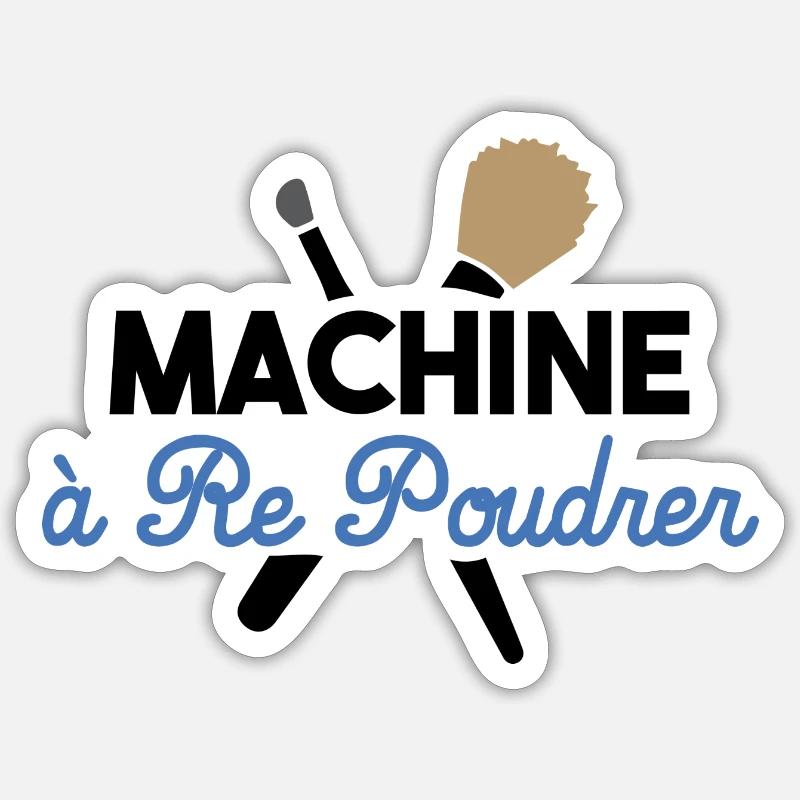 Machine à re poudrer Sticker taille S (10 x 10 cm)