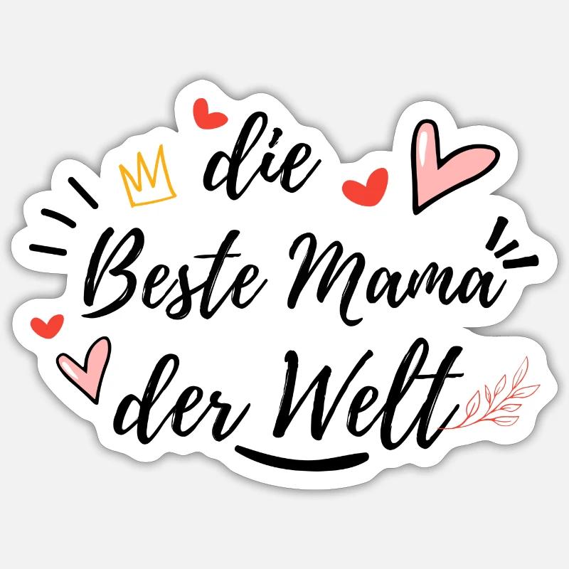 die beste mama Sticker Größe S (10 x 10 cm)