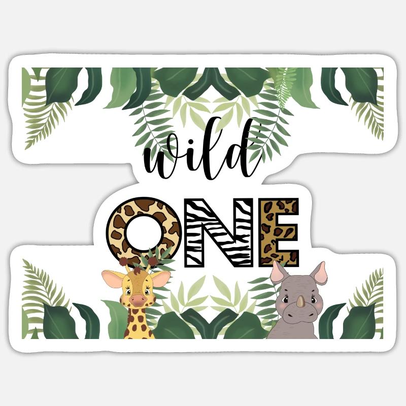 Wild one - Sticker Größe S (10 x 10 cm) - Mattweiß