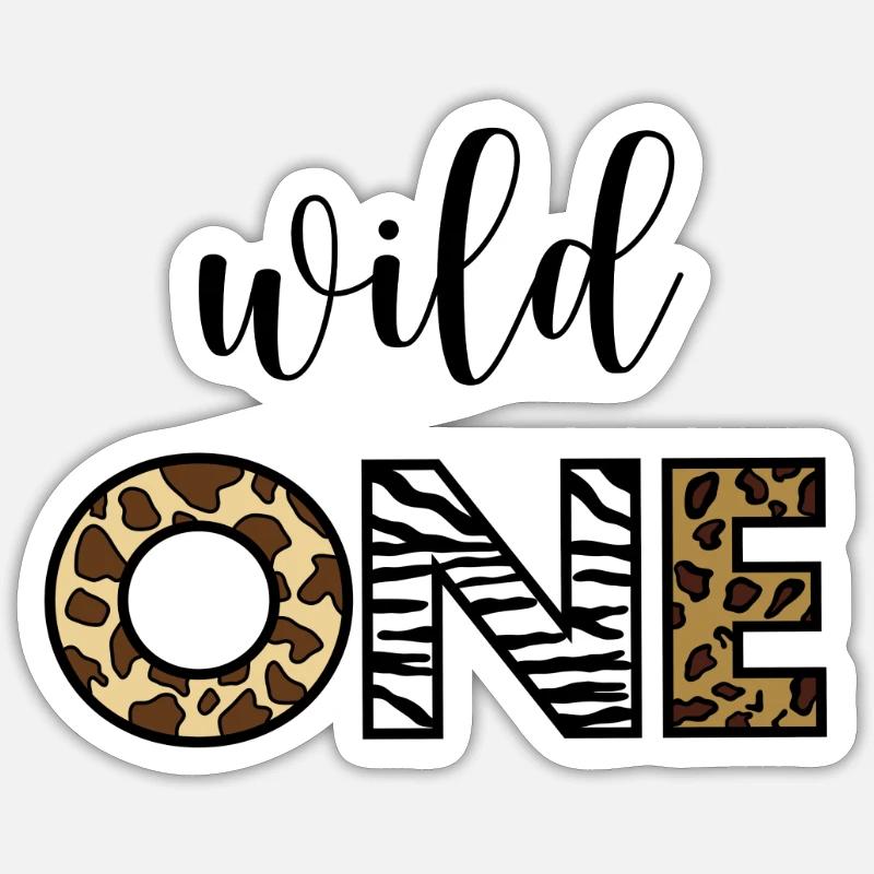 Wild one - Sticker size S (10 x 10 cm) - white matte
