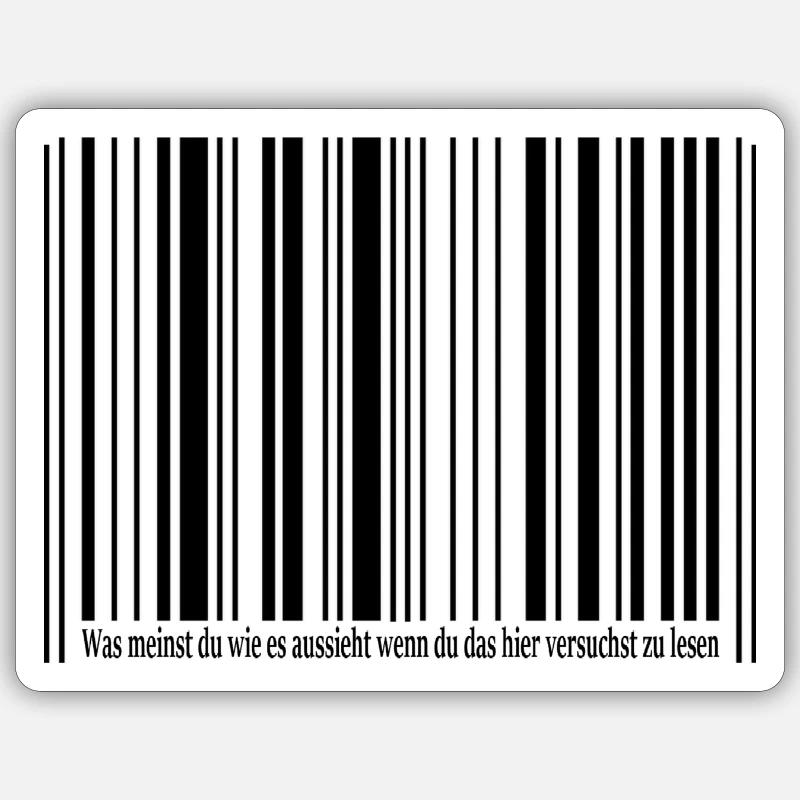 BARCODE - Sticker Größe S (10 x 10 cm) - Mattweiß